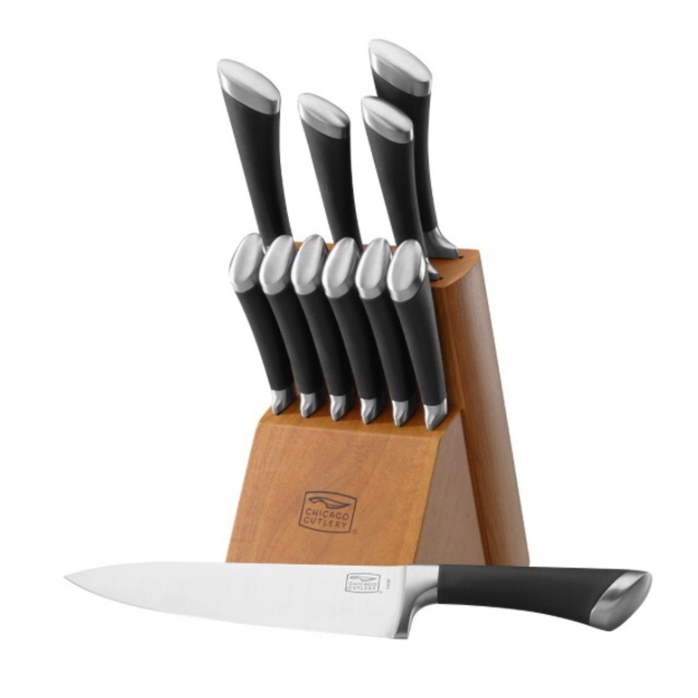 Chicago Cutlery 11 Piece Knifes and Wood Block.